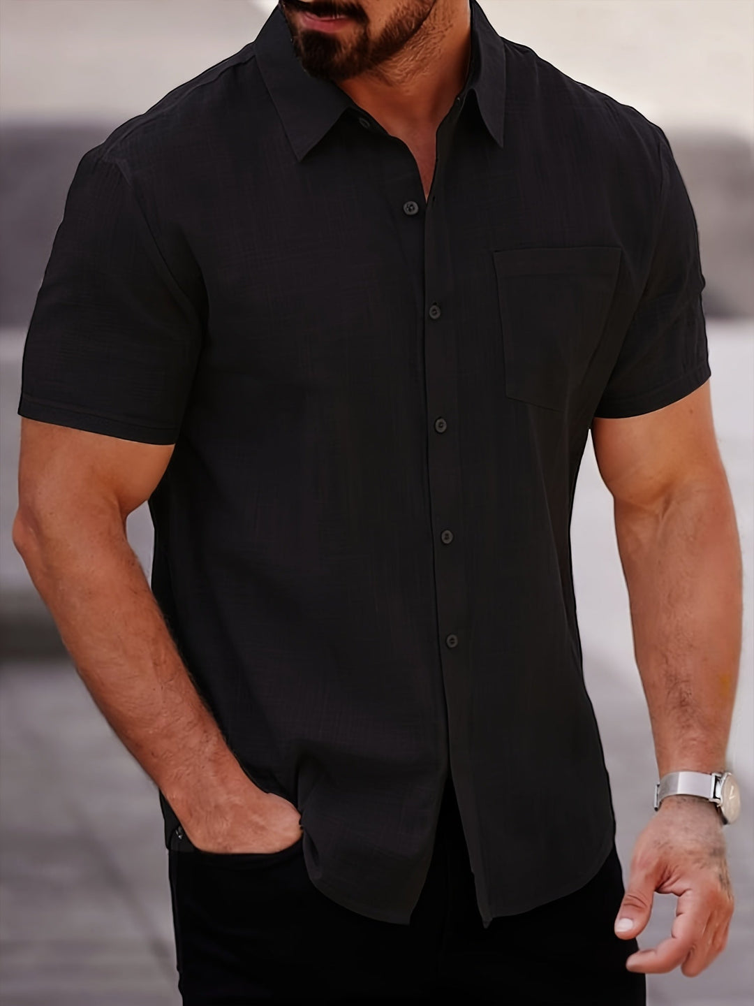 Giovanni | Camisa manga corta de corte relajado