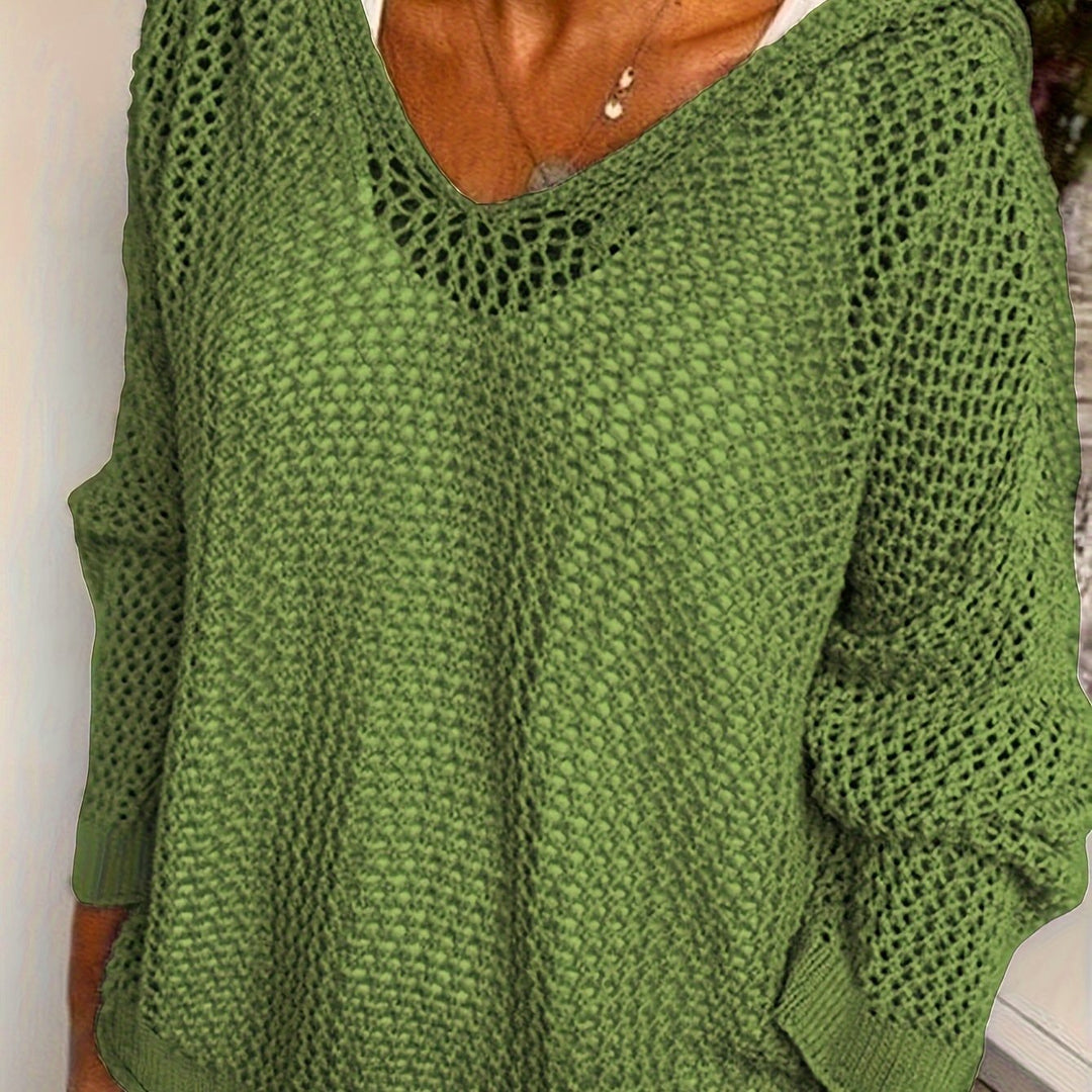 Zoila | Sweater tejido calado con capucha