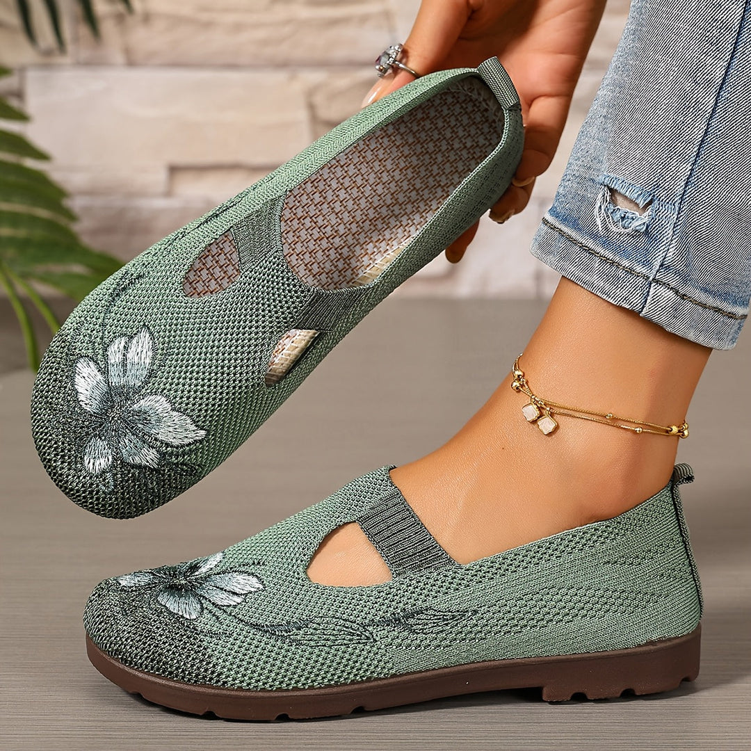 Alexandra | Balerinas bordadas sin cordones