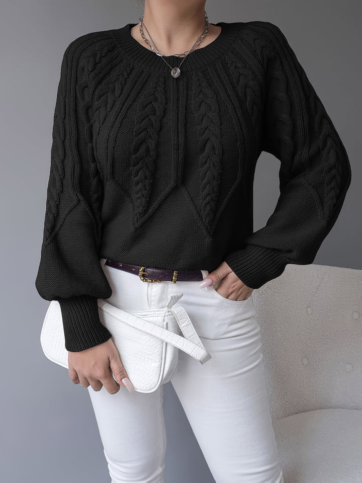Clementina | Sweater tejido con textura de trenzas