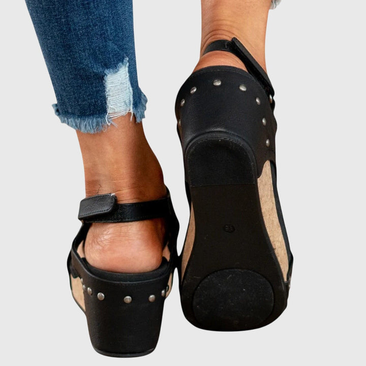 Pierina | Sandalias abiertas con plataforma de corcho