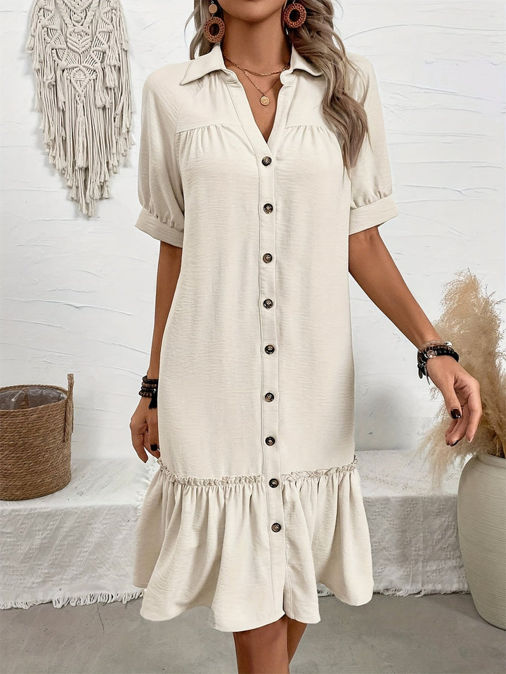 Verena | Vestido camisero boho con botones