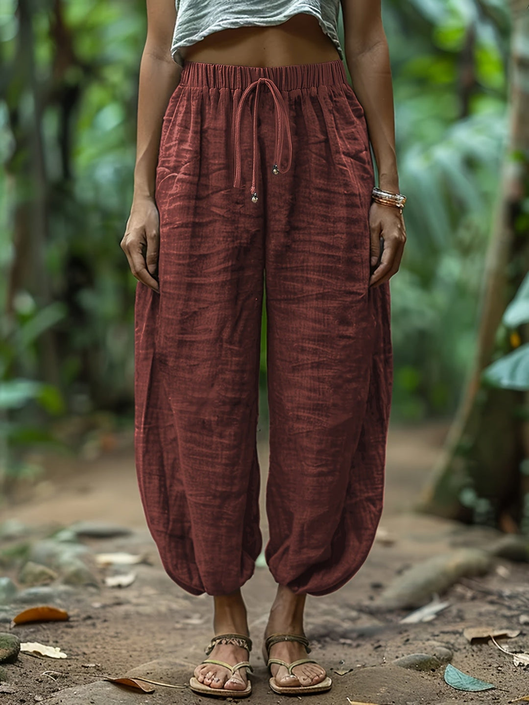 Alfonsina | Pantalón globo con cordón ajustable