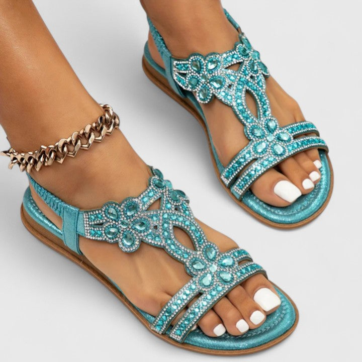 Yamileth | Sandalias elegantes con aplicaciones de cristales