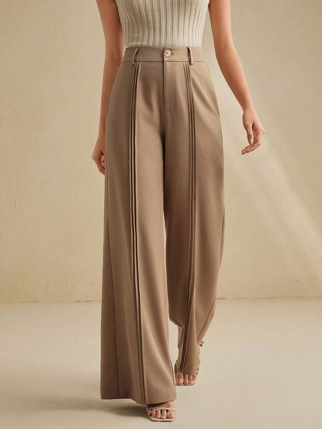 Amaranta | Pantalones anchos con pinzas