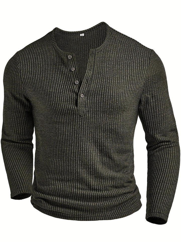 Fabián | Polera henley acanalada