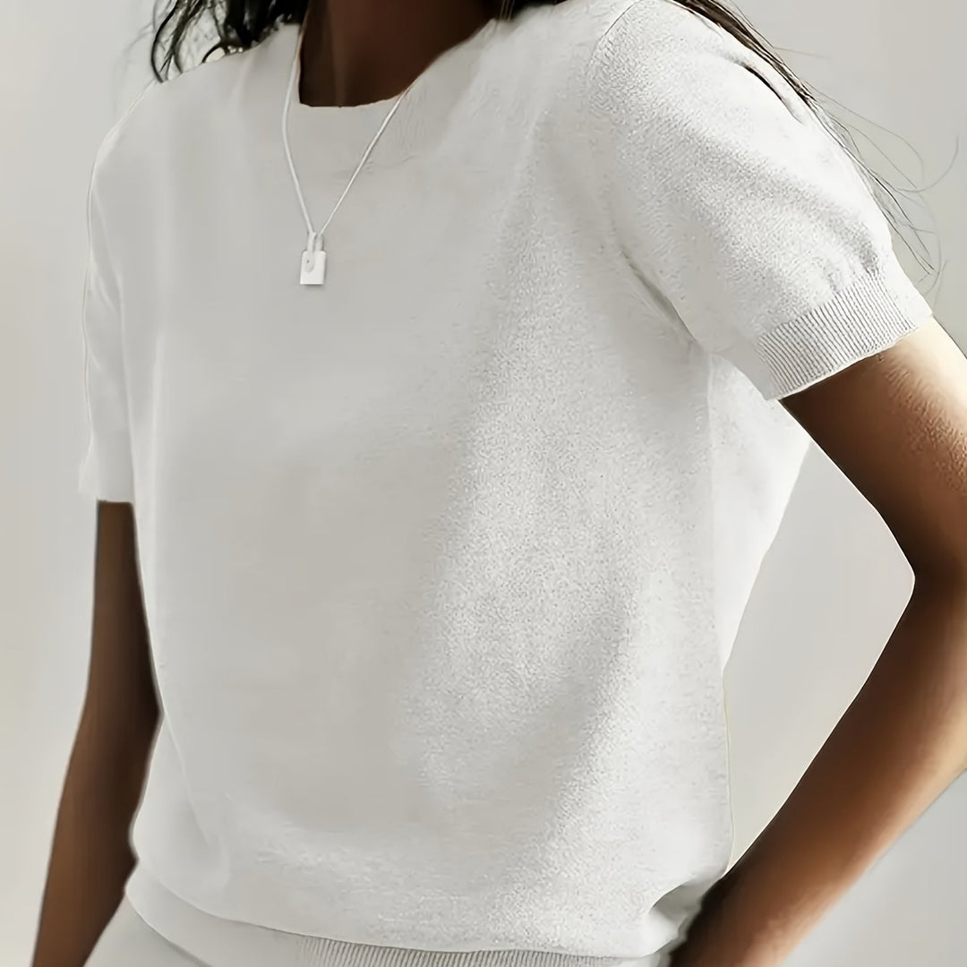 Lucila | Sweater de punto fino manga corta