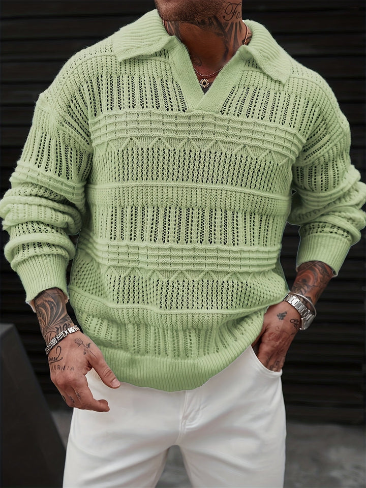 Dante | Sweater de punto calado con cuello