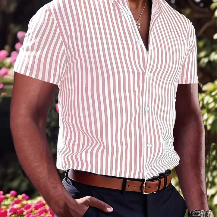 Iván | Camisa de rayas manga corta