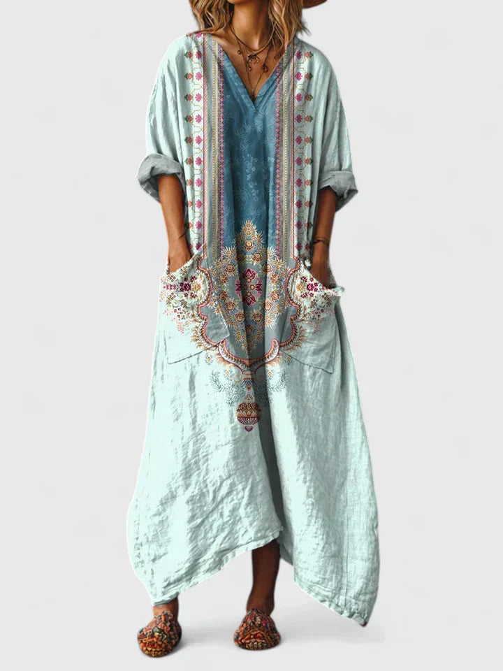 Fresia | Vestido largo oversize con bolsillos