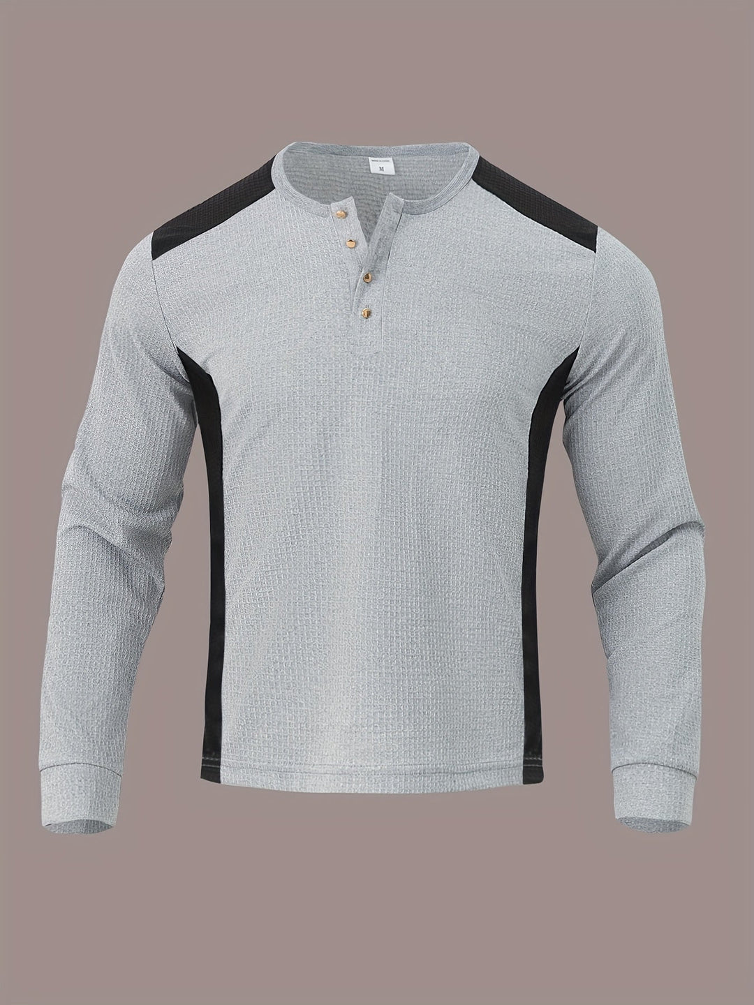 Gunther | Polera henley manga larga con textura