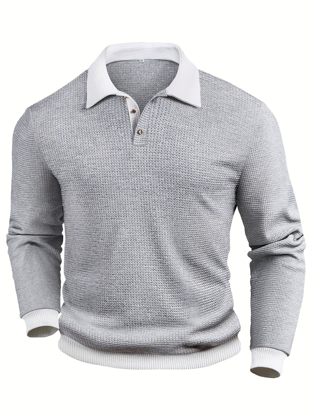 Bastián | Polera polo texturada de manga larga