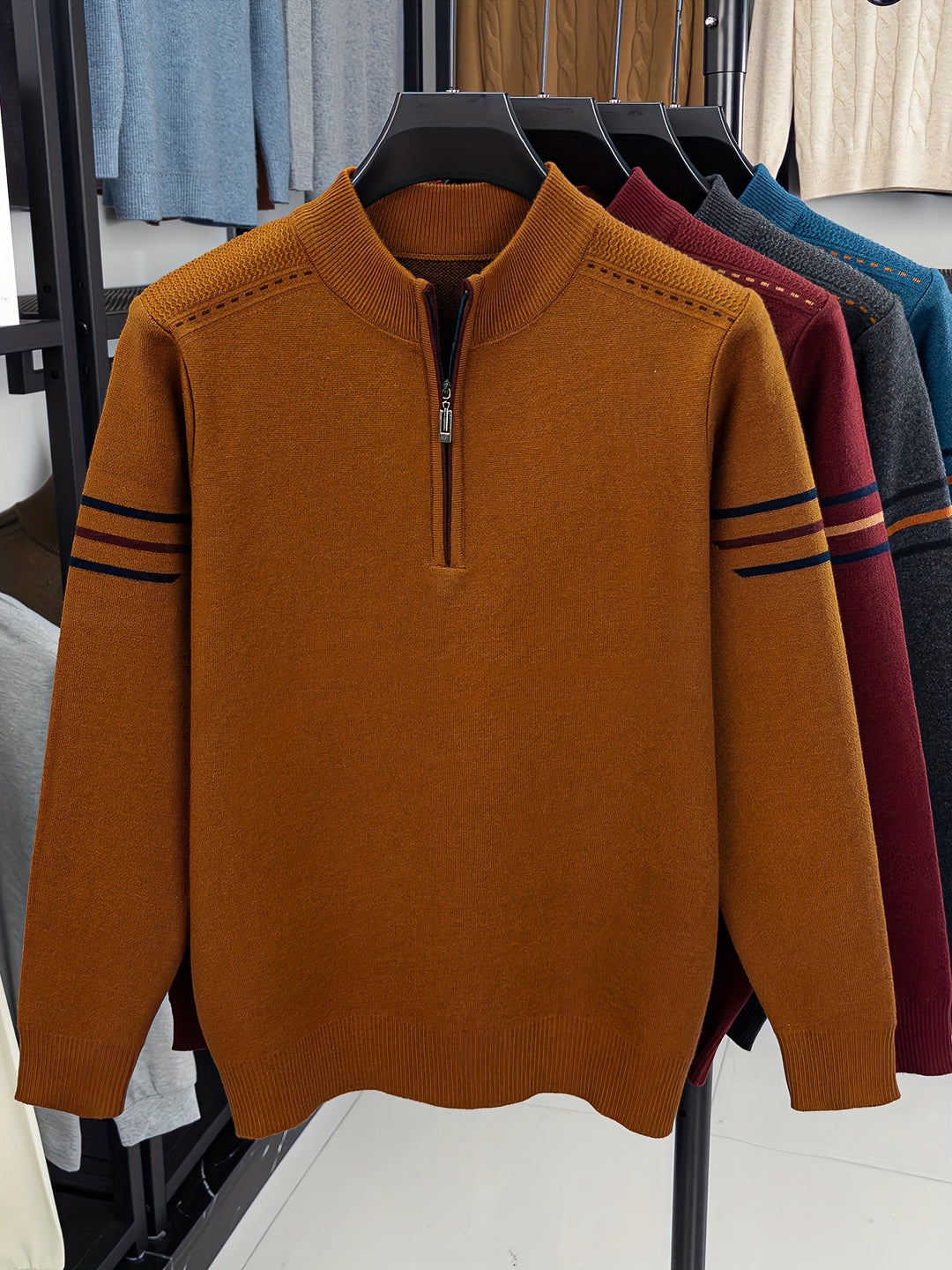 Caniulef | Sweater con medio cierre y cuello alto
