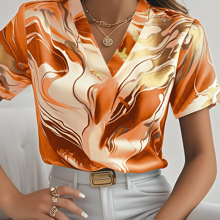 María Sol | Blusa con estampado de ondas
