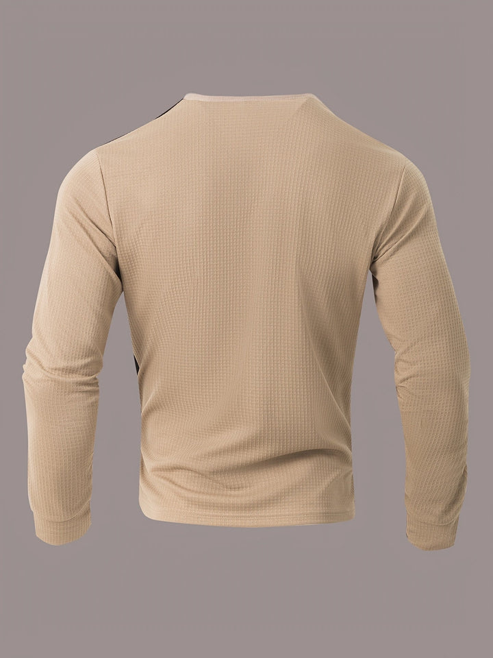 Gunther | Polera henley manga larga con textura