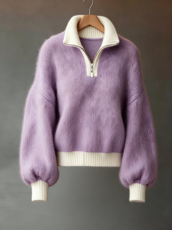 Ana | Sweater holgado con medio cierre