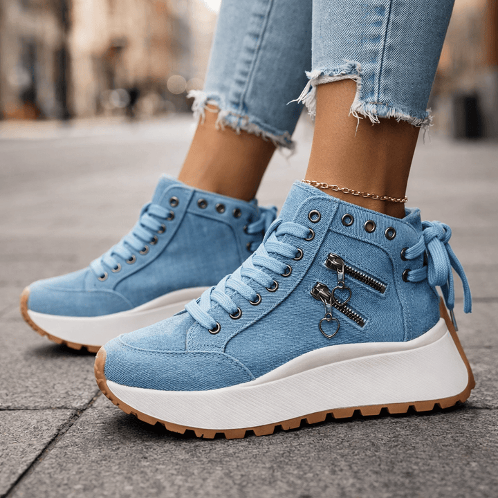 Leyla | Zapatillas altas con cordones