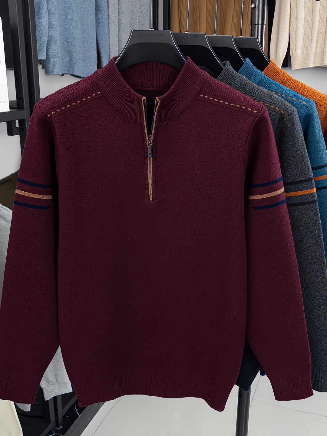 Jeremías | Sweater de punto con medio cierre