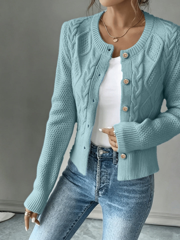 Begoña | Cardigan de punto trenzado con botones