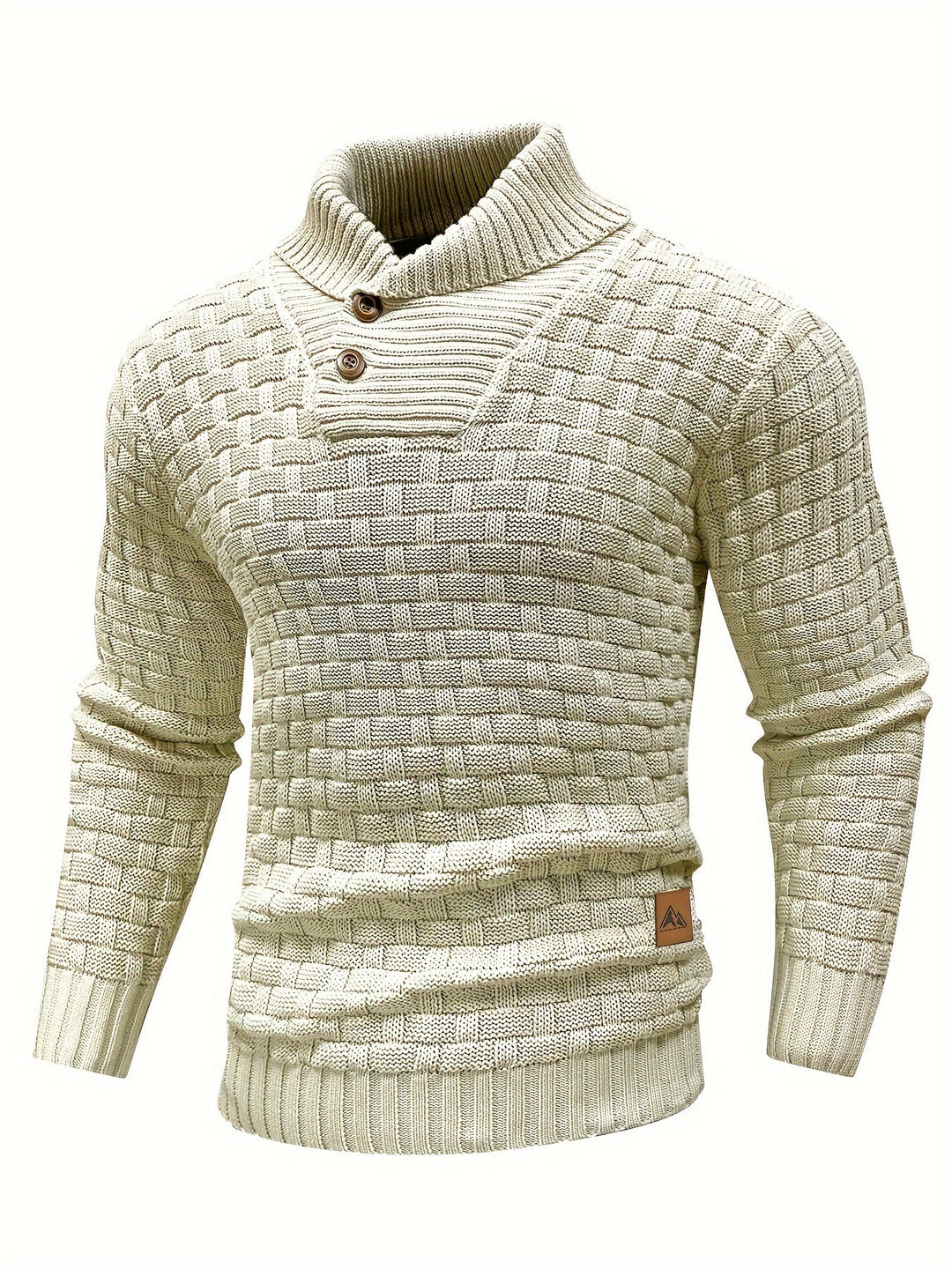 Tomás | Sweater de cuello chal texturado
