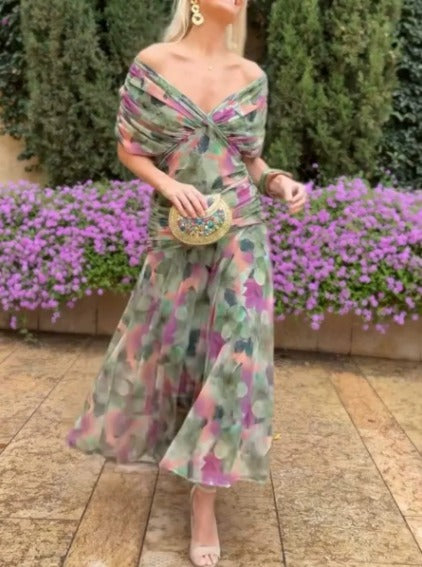 Alma | Vestido Largo Elegante con Cuello en V