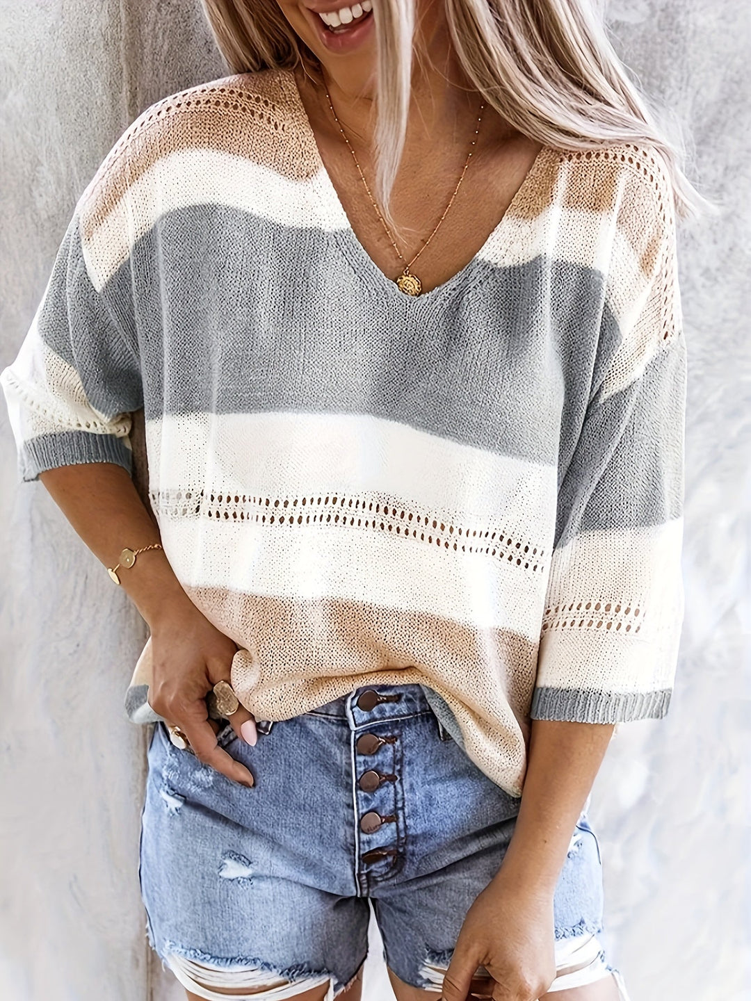 Yoselin | Sweater tejido escote V