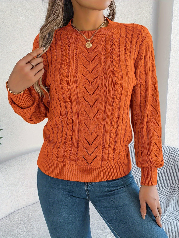 Tabita | Sweater texturado de punto trenzado