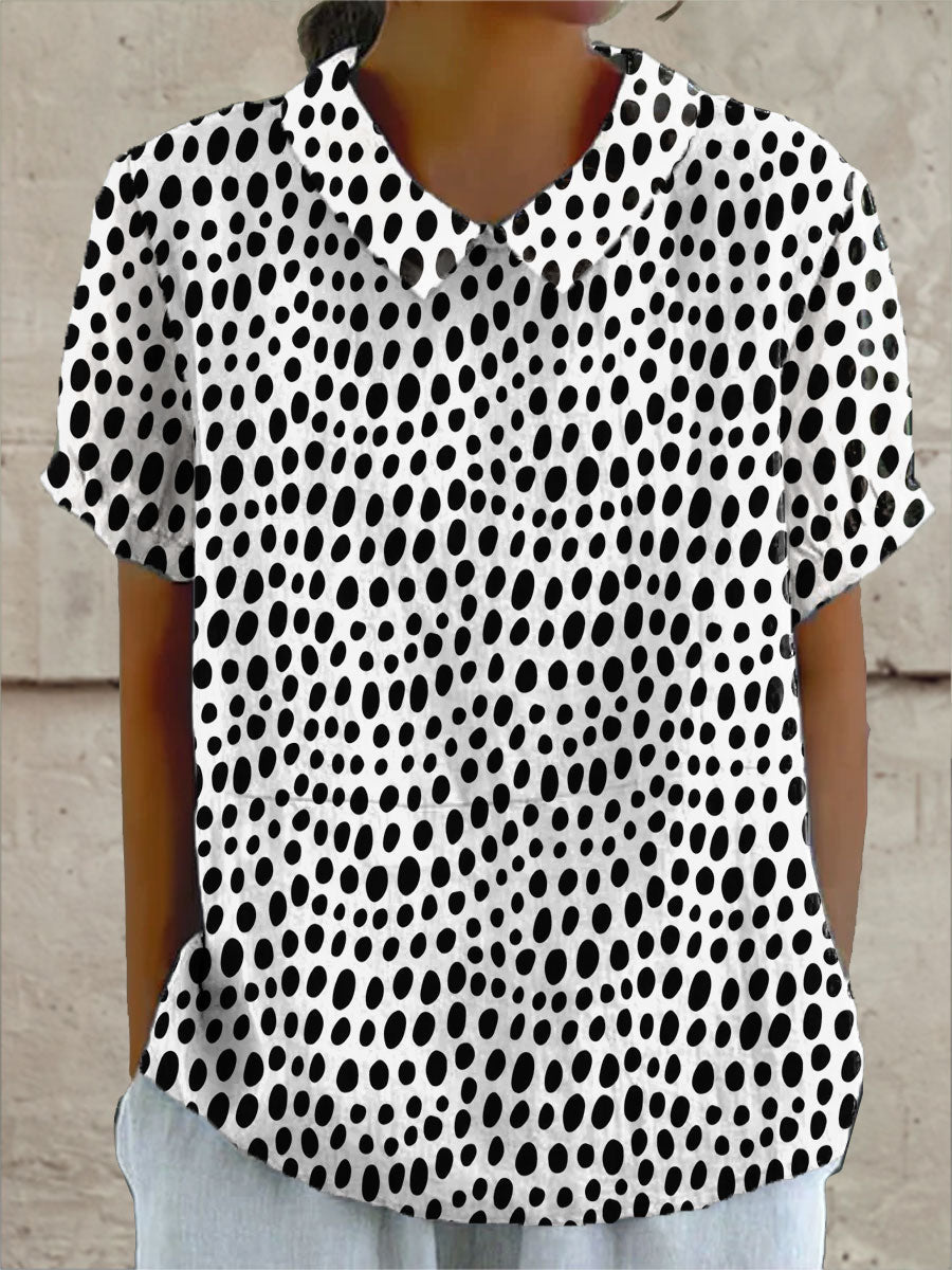María Florencia | Blusa de lunares manga corta
