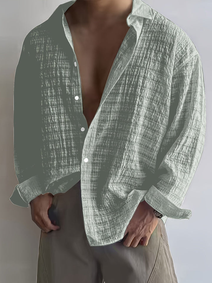 Washington | Camisa manga larga de textura relajada