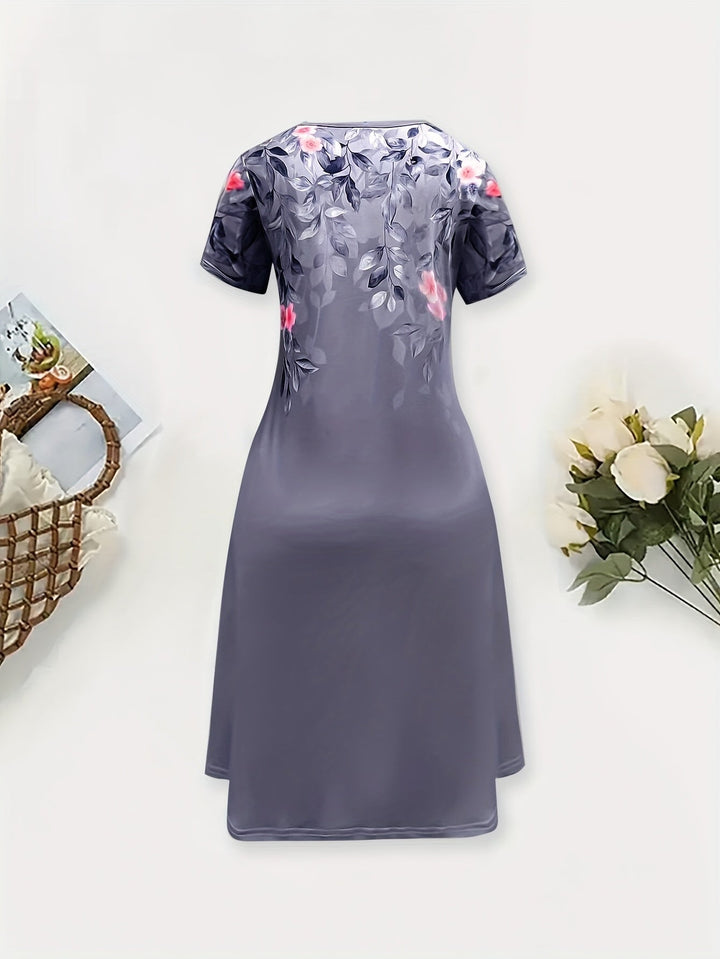 Alexia | Vestido línea A con estampado floral