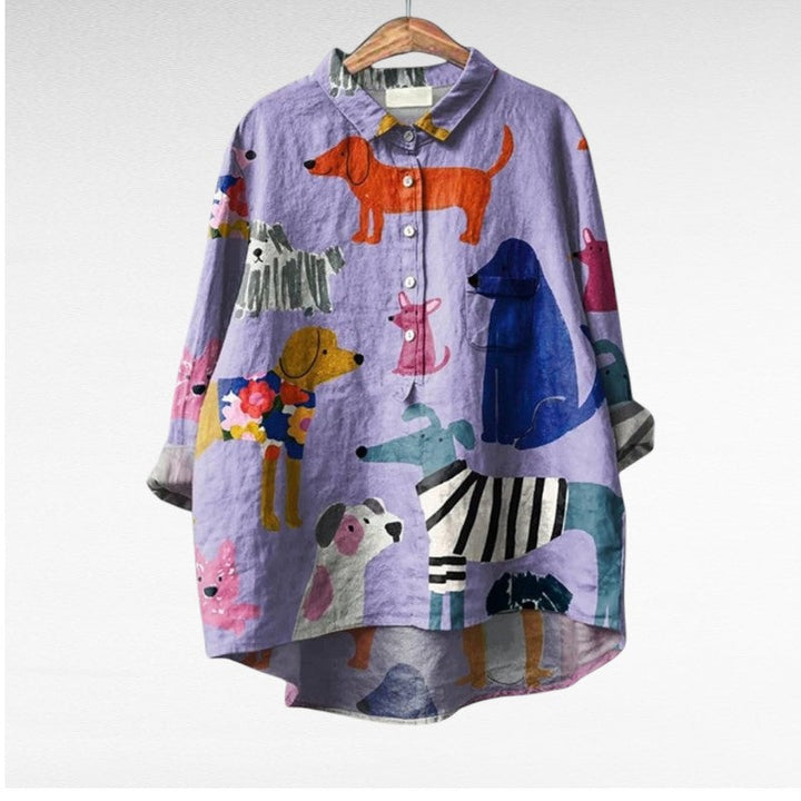 Pilar | Blusa estampada manga larga