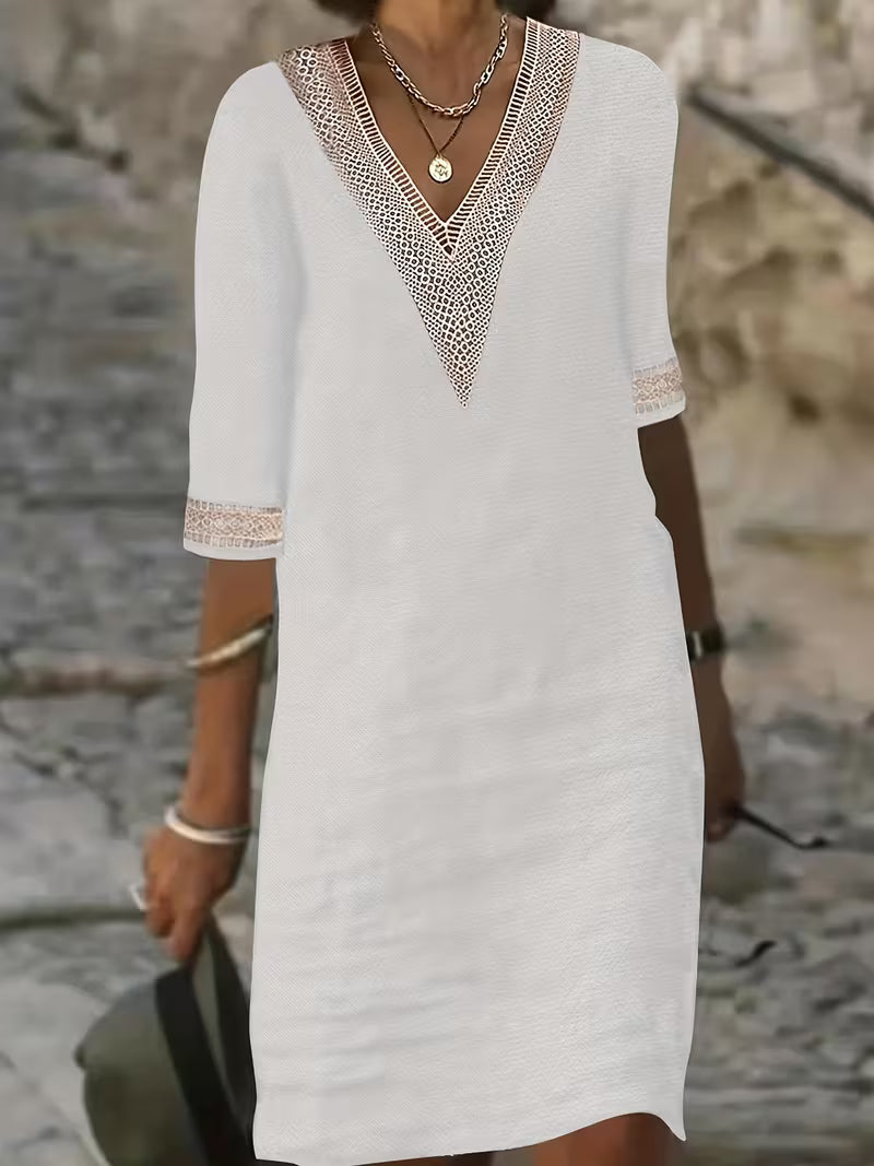 Pabla | Vestido escote en V manga media