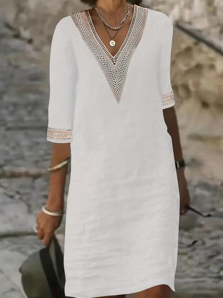 Pabla | Vestido escote en V manga media