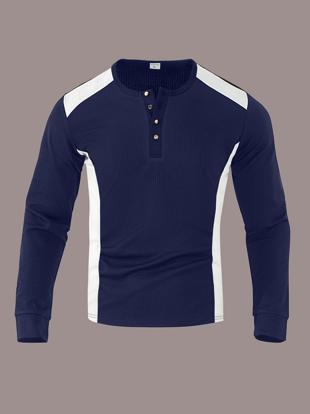 Gunther | Polera henley manga larga con textura