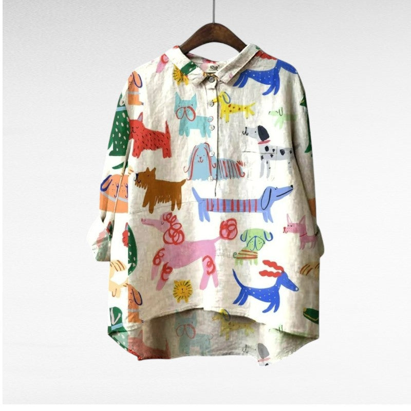 Pilar | Blusa estampada manga larga