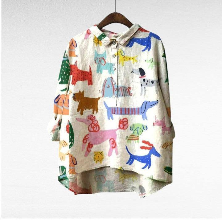 Pilar | Blusa estampada manga larga