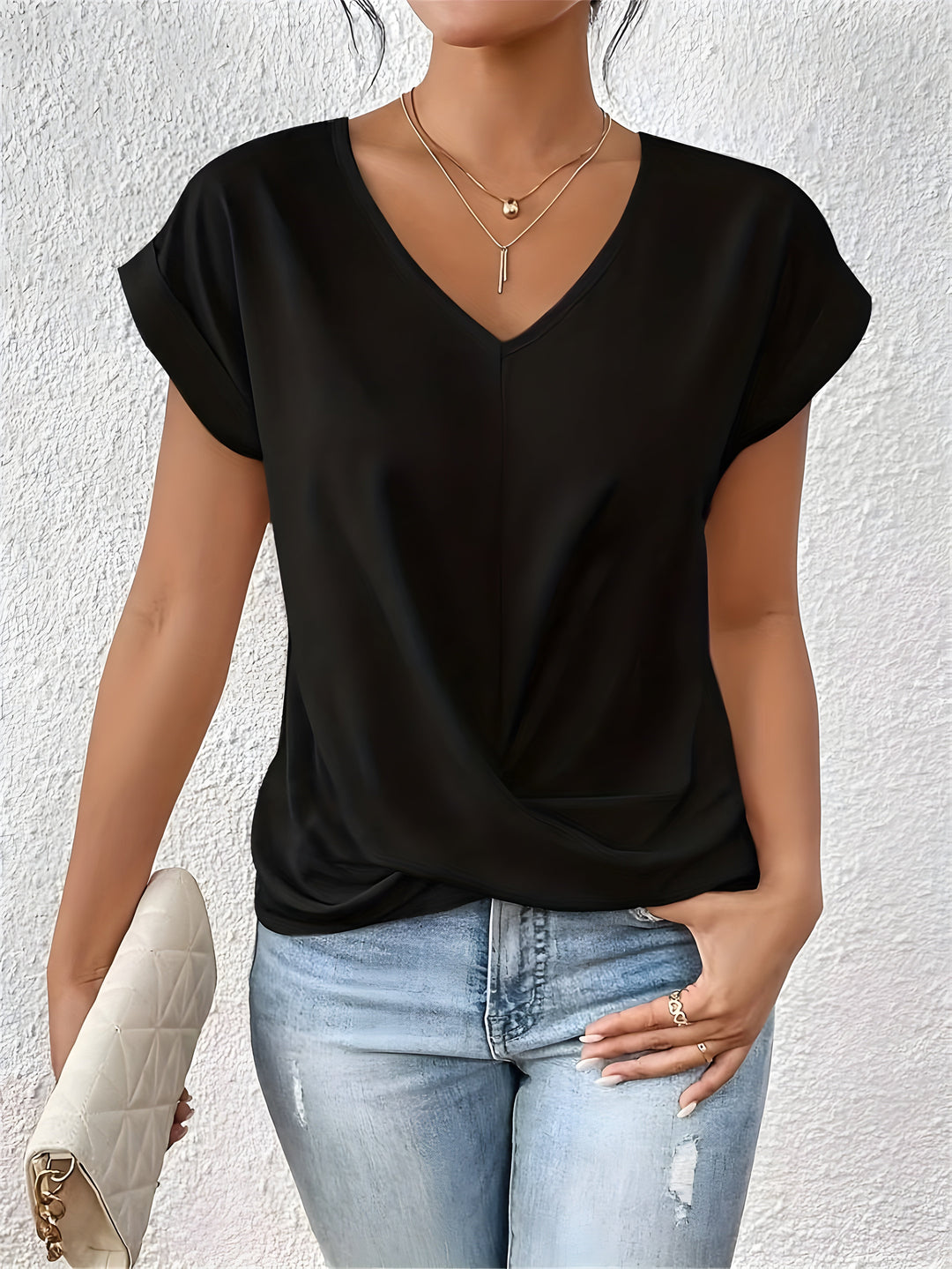 Nerea | Blusa elegante con nudo frontal