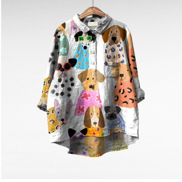 Pilar | Blusa estampada manga larga