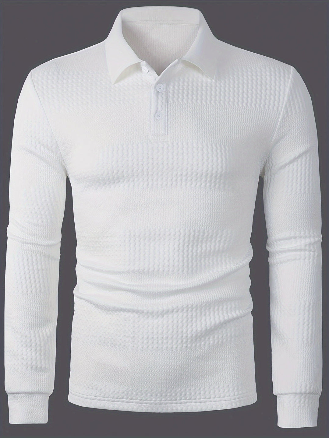 José | Polera polo texturada de manga larga
