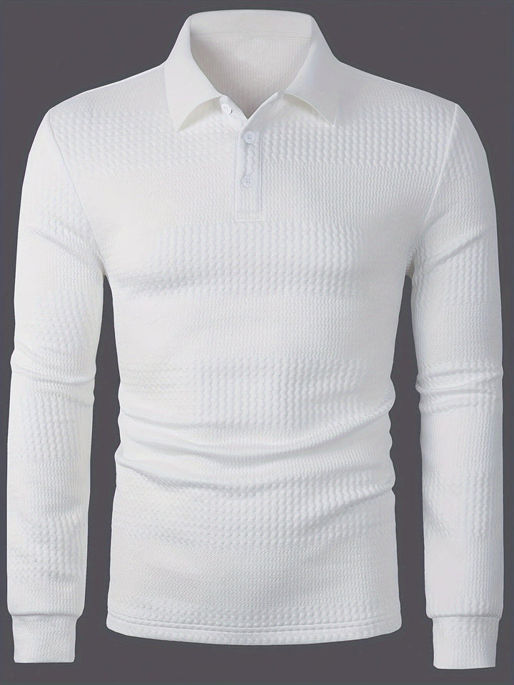José | Polera polo texturada de manga larga