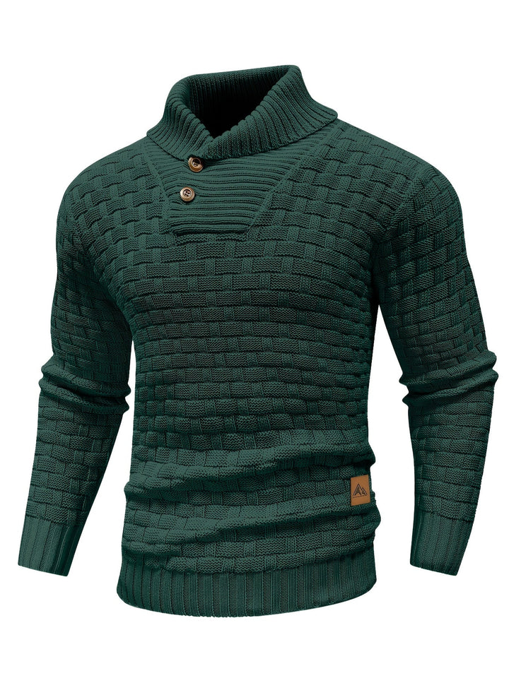 Tomás | Sweater de cuello chal texturado