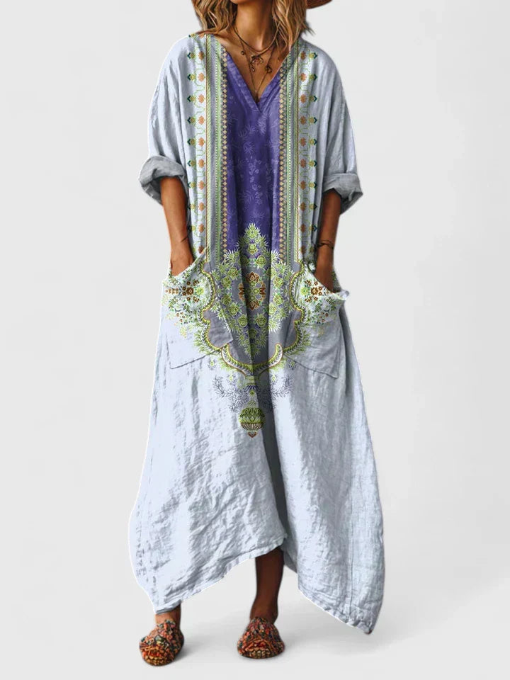 Fresia | Vestido largo oversize con bolsillos