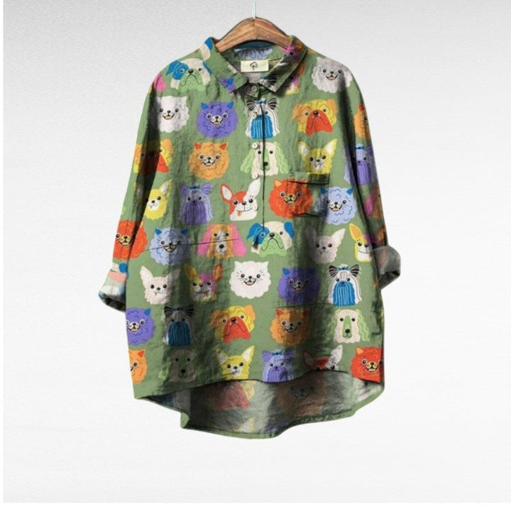 Pilar | Blusa estampada manga larga