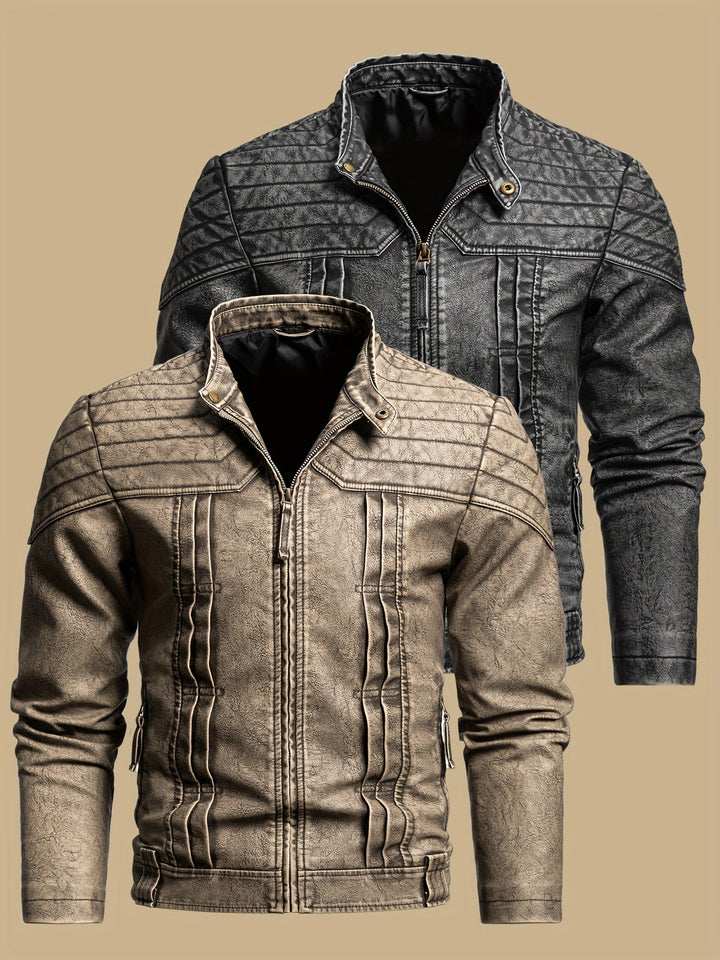 Zacarías | Chaqueta moto efecto lavado