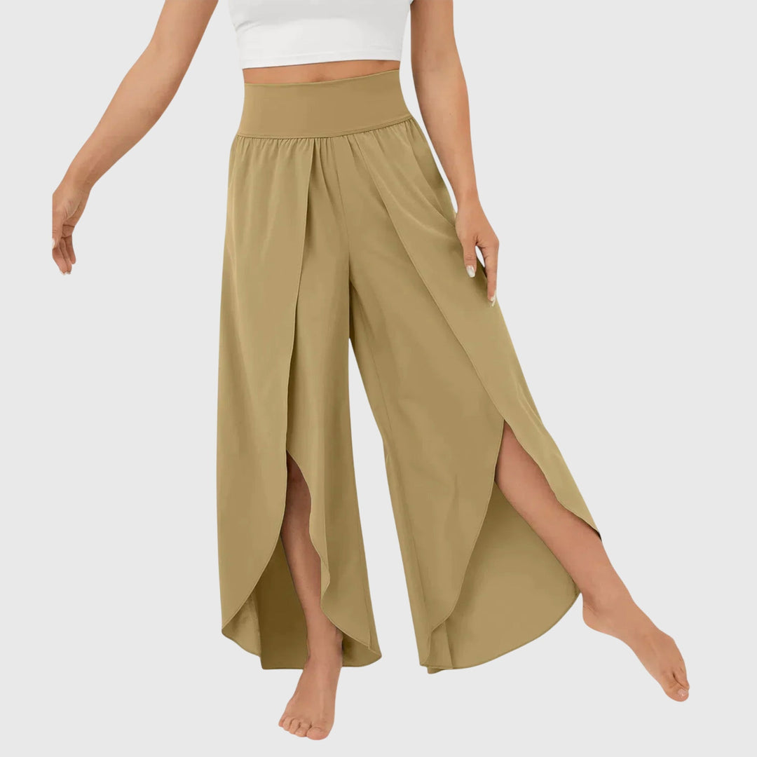 Elvira | Pantalón palazzo con abertura