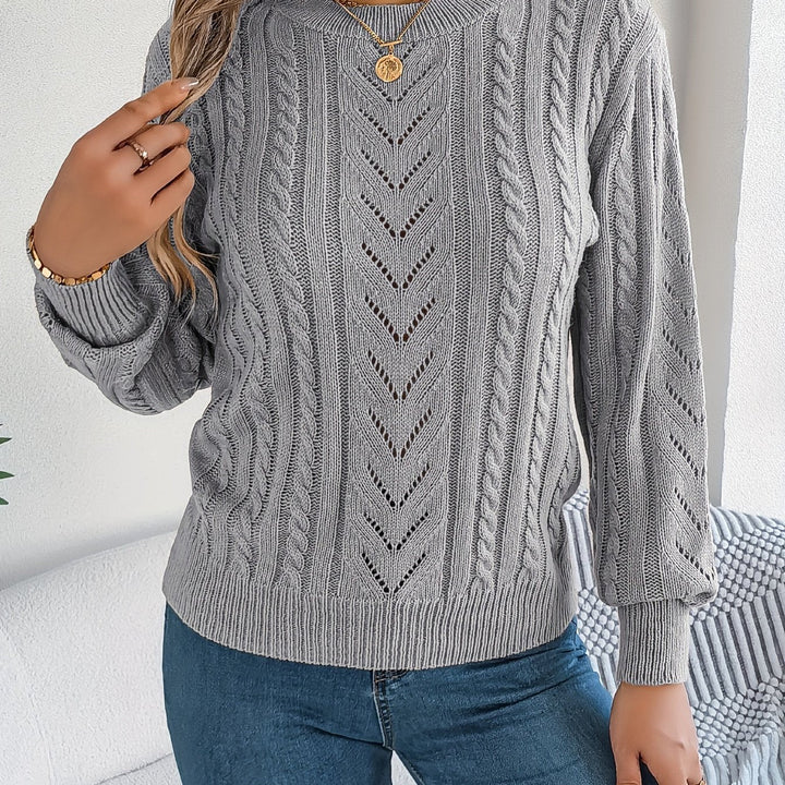 Tabita | Sweater texturado de punto trenzado