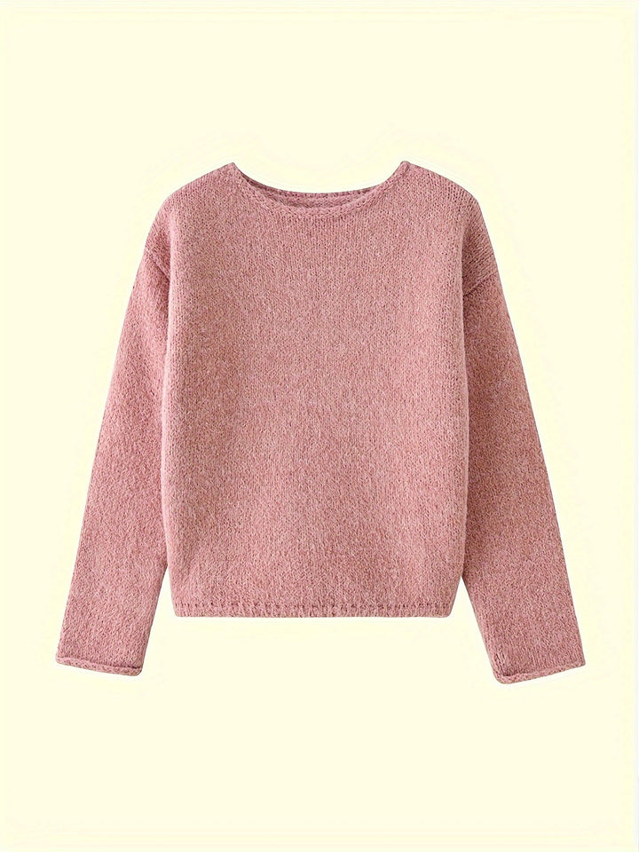 Escarlet | Sweater cuello redondo holgado