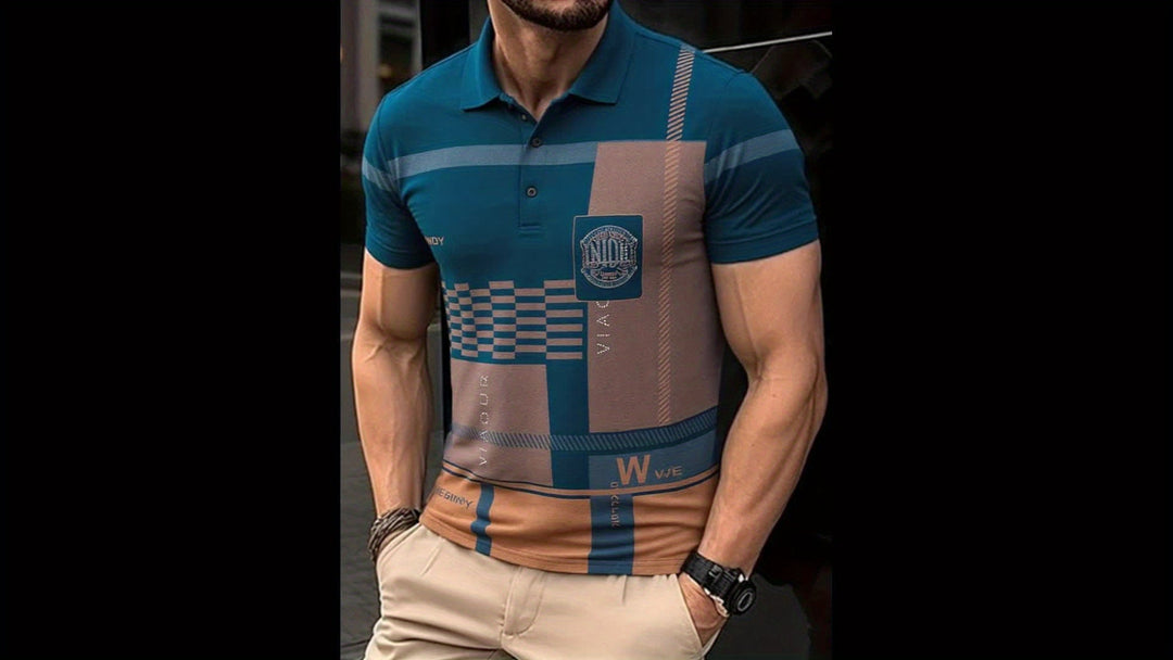Carlomagno | Polera polo con bloques de color