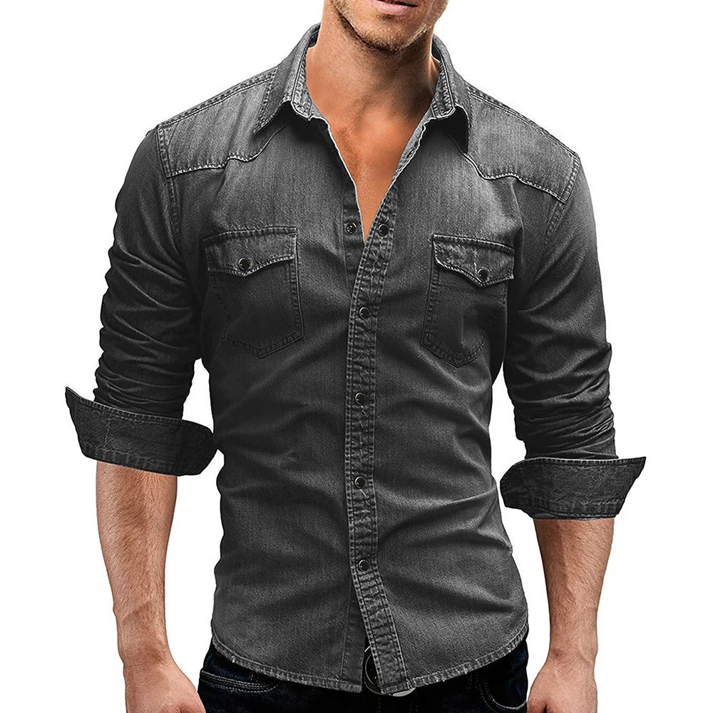 Ezequiel | Camisa de mezclilla con bolsillos