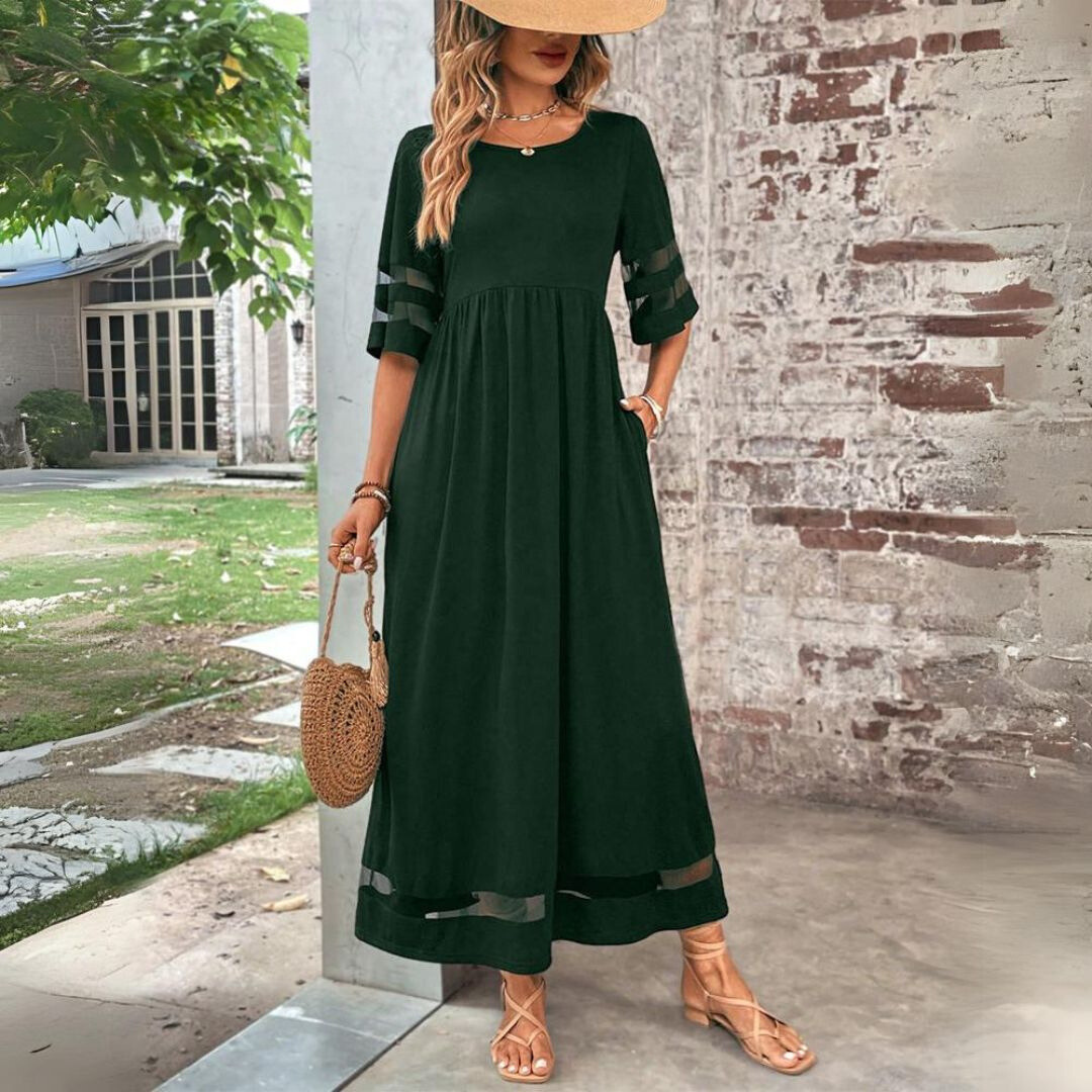 Mercedes | Vestido midi de cintura imperio